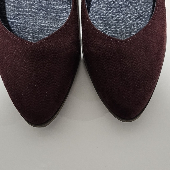 Dr. Scholl's Wedge Slip On Size 7 1/2 Burgundy Wine memory foam - Picture 5 of 9